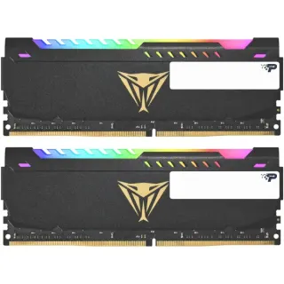Patriot DIMM 16 GB DDR4-3600 (2x 8 GB) Dual-Kit, Arbeitsspeicher (schwarz, PVSR416G360C0K, Viper Steel RGB, INTEL XMP)