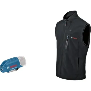 Bosch Professional Beheizbare Weste GHV 12+18V XA, 3XL, Arbeitskleidung (schwarz, ohne Akku)
