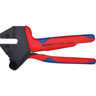KNIPEX Crimp-Systemzange 97 43 200 A, Crimpzange (rot/blau, ohne Crimpeinsätze)
