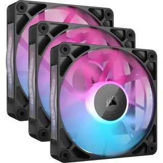 Corsair iCUE LINK RX120 RGB Triple, Gehäuselüfter (schwarz, 3er Pack, inkl. Hub, 120 mm)