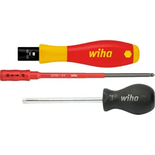 Wiha Drehmoment-Schraubendreher TorqueVario-S electric (rot/gelb, 3-teilig, 0,8 - 5Nm)