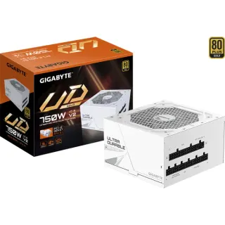 GIGABYTE GP-UD750GM PG5 ICE, PC-Netzteil (weiß, 1x 12-Pin High Power GPU, 4x PCIe, Kabel-Management, 750 Watt)