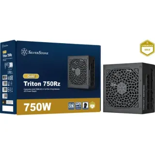 SilverStone Triton 750Rz, PC-Netzteil (schwarz, 1x 12-Pin High Power GPU, 3x PCIe, Kabelmanagement, 750 Watt)