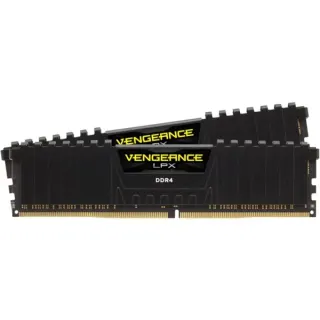 Corsair DIMM 32 GB DDR4-2666 (2x 16 GB) Dual-Kit, Arbeitsspeicher (schwarz, CMK32GX4M2A2666C16, Vengeance LPX, INTEL XMP)