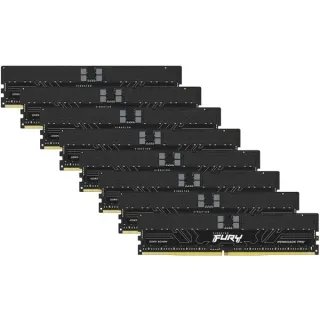 Kingston FURY DIMM 128 GB DDR5-5600 (8x 16 GB) Octa-Kit ECC, Arbeitsspeicher (schwarz, KF556R28RBEK8-128, Renegade Pro, Registered, INTEL XMP, AMD EXPO)