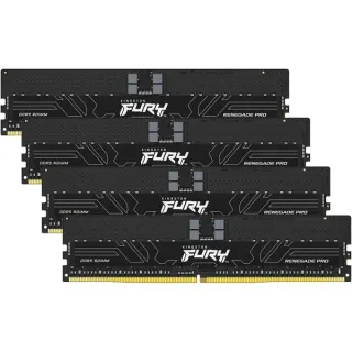 Kingston FURY RIMM 128 GB DDR5-5600 (4x 32 GB) Quad-Kit ECC, Arbeitsspeicher (schwarz, KF556R28RBE2K4-128, Renegade Pro, Registered, INTEL XMP, AMD EXPO)