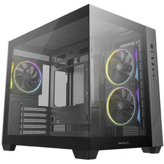 DeepCool CG330 3F, Tower-Gehäuse (schwarz, Panorama-Design)