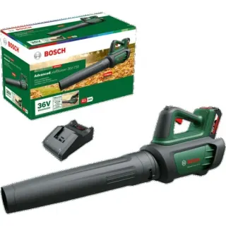 Bosch Heimwerken & Garten Akku-Laubbläser Advanced LeafBlower 36V-750 (grün/schwarz, Li-Ionen Akku 2,0Ah, POWER FOR ALL)