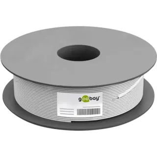 goobay Netzwerkkabel Cat.6, S/FTP (PiMF) (grau, 100 Meter, flexibel)