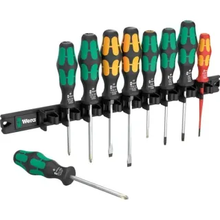 Wera 9650 Magnetleiste Kraftform Schraubendreher-Satz, 9‑teilig