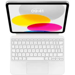 Apple Magic Keyboard Folio für iPad (10. Generation), Tastatur (weiß, UK-Layout, Scherenmechanik)