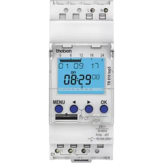 Theben TR 610 top3, Zeitschaltuhr (mit Wochenprogramm, 1 Kanal)