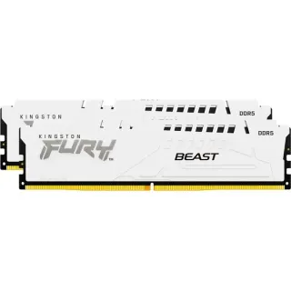 Kingston FURY DIMM 32 GB DDR5-6400 (2x 16 GB) Dual-Kit, Arbeitsspeicher (weiß, KF564C32BWEK2-32, FURY Beast, INTEL XMP, AMD EXPO)