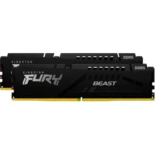 Kingston FURY DIMM 64 GB DDR5-6400 (2x 32 GB) Dual-Kit, Arbeitsspeicher (schwarz, KF564C32BBEK2-64, FURY Beast, INTEL XMP, AMD EXPO)