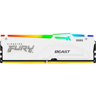 Kingston FURY DIMM 32 GB DDR5-6000, Arbeitsspeicher (weiß, KF560C30BWEA-32, FURY Beast RGB, INTEL XMP, AMD EXPO)