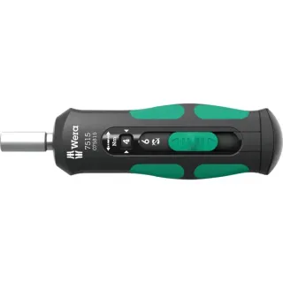 Wera Drehmoment-Schraubendreher 7515 Kraftform Safe-Torque Speed (schwarz/grün, 1/4" Sechskant, 2-12 Nm)