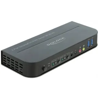 DeLOCK DisplayPort 1.4 KVM Switch 8K 30 Hz mit USB 3.2 Gen 1, KVM-Switch