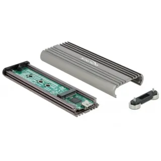 DeLOCK Externes Gehäuse M.2 PCIe mit USB 3.2 Gen 2x2 USB-C, Laufwerksgehäuse