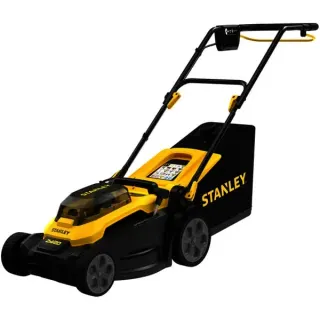 Stanley V20 Akku-Rasenmäher (SCMWP3701M2-QW), 36Volt (2x18V) (schwarz/gelb, 2x Li-Ionen Akku 4,0Ah)