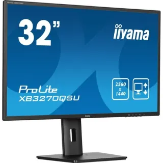 iiyama ProLite XB3270QSU-B1, LED-Monitor (80 cm (31.5 Zoll), schwarz (matt), WQHD, IPS, HDMI, DP, Ergonomischer Standfuß, 100Hz Panel)