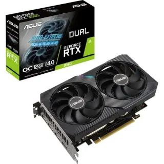 ASUS GeForce RTX 3060 DUAL OC V2 LHR 12GB, Grafikkarte (Lite Hash Rate, 3x DisplayPort, 1x HDMI 2.1)