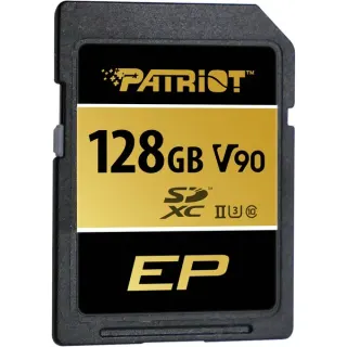 Patriot EP 128 GB SDXC, Speicherkarte (schwarz, UHS-II U3, Class 10, V90)