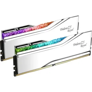 G.Skill DIMM 48 GB DDR5-7200 (2x 24 GB) Dual-Kit, Arbeitsspeicher (silber, F5-7200J3646F24GX2-TR5S, Trident Z5 Royal, INTEL XMP)