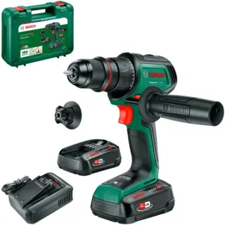 Bosch Heimwerken & Garten Akku-Bohrschrauber AdvancedDrill 18V-80 QuickSnap + Zubehör (grün/schwarz, 2x Li-Ionen Akku 2,5Ah, Koffer, POWER FOR ALL ALLIANCE)