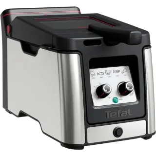 Tefal Fritteuse Clear Duo FR600D (edelstahl/schwarz, 2.000 Watt, Ölbehälter 3,5 Liter)