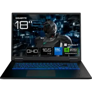 GIGABYTE GAMING A18 PRO DXJ, Gaming-Notebook (schwarz, Intel® Core™ 7 240H, NVIDIA GeForce RTX 5070 Ti, 32 GB DDR5, 1 TB (1 TB SSD), Windows 11 Home)