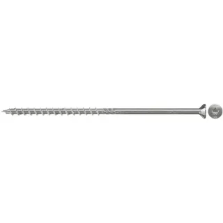 fischer Spanplattenschraube PowerFast 6,0x140 Senkkopf TX (100 Stück, mit Teilgewinde, Edelstahl A4)