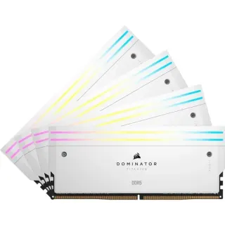 Corsair DIMM 64 GB DDR5-6000 (4x 16 GB) Quad-Kit, Arbeitsspeicher (weiß, CMP64GX5M4B6000C36W, Dominator Titanium, INTEL XMP)