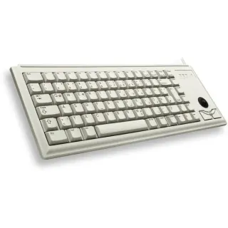 CHERRY Slim Line G84-4400, Tastatur (beige, DE-Layout, Cherry Mechanisch, integr. Trackball)