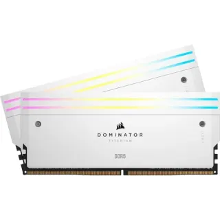 Corsair DIMM 32 GB DDR5-6400 (2x 16 GB) Dual-Kit, Arbeitsspeicher (weiß, CMP32GX5M2B6400C32W, Dominator Titanium, INTEL XMP)