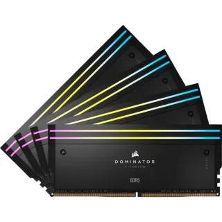 Corsair DIMM 64 GB DDR5-6400 (4x 16 GB) Quad-Kit, Arbeitsspeicher (schwarz, CMP64GX5M4B6400C32, Dominator Titanium, INTEL XMP)