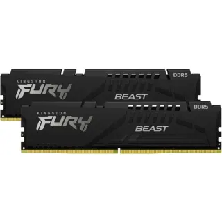 Kingston FURY DIMM 64 GB DDR5-6000 (2x 32 GB) Dual-Kit, Arbeitsspeicher (schwarz, KF560C36BBEK2-64, FURY Beast, AMD EXPO)
