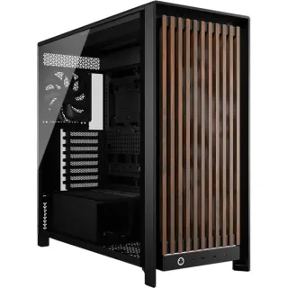 Corsair FRAME 5000D WOOD RS, Tower-Gehäuse (schwarz/holz, Tempered Glass)