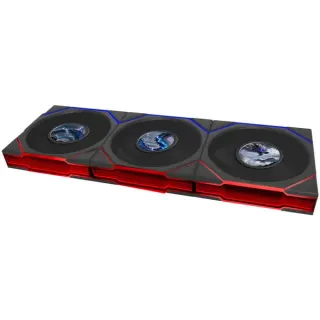Lian Li UNI FAN TL LCD FLEX 120 Wireless, Gehäuselüfter (schwarz, 3er Pack mit LCD-Flex-Empfänger, 124 mm)