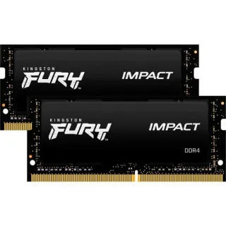 Kingston FURY SO-DIMM 32 GB DDR4-3200 (2x 16 GB) Dual-Kit, Arbeitsspeicher (schwarz, KF432S20IBK2/32, Impact, INTEL XMP)