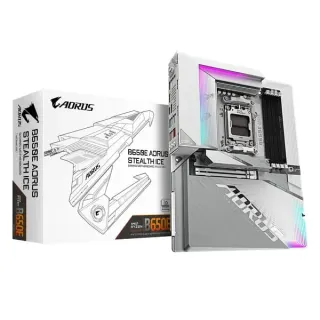 GIGABYTE B650E AORUS STEALTH ICE, Mainboard (weiß/silber)