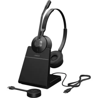 Jabra Engage 55 SE - USB-C UC Stereo, Headset (schwarz, Stereo, USB-C, UC, mit Ladestation)