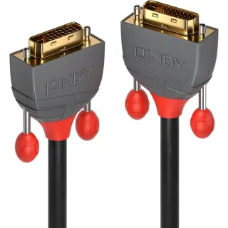 Lindy DVI-D Dual-Link Kabel, Anthra Line (schwarz/grau, 7,5 Meter)