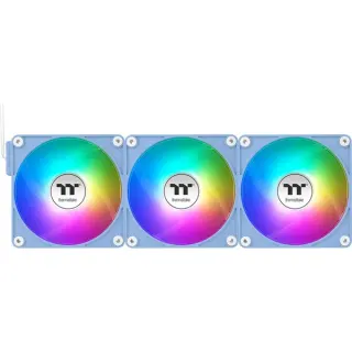 Thermaltake CT120 EX Reverse ARGB Sync PC Cooling Fan, Gehäuselüfter (hellblau, 3er Pack, 120 mm)
