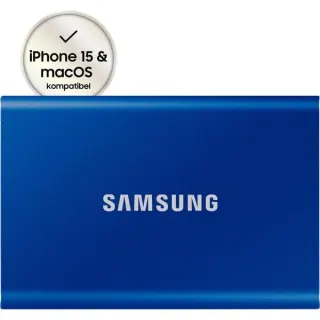 Samsung Portable SSD T7 1TB, Externe SSD (blau, USB-C 3.2 Gen 2 (10 Gbit/s), extern)