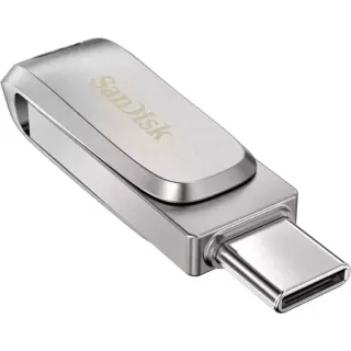 SanDisk Ultra Dual Drive Luxe 256 GB, USB-Stick (silber, USB-A 3.2 Gen 1, USB-C 3.2 Gen 1)