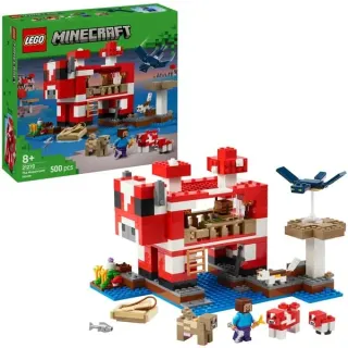 LEGO 21270 Minecraft Das Pilzkuh-Haus, Konstruktionsspielzeug