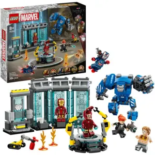 LEGO 76315 Marvel Super Heroes Iron Mans Labor: Halle der Rüstungen, Konstruktionsspielzeug
