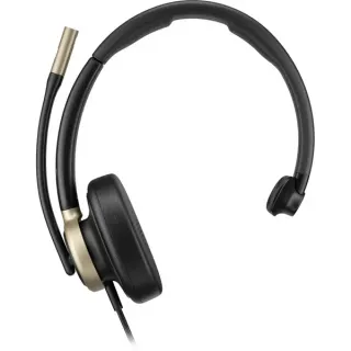 HP Poly Mission 815 Mono-USB-Headset (kabelgebunden) (schwarz, USB Type-C und Type-A, PU-Leder-Ohrpolster (Oberflächenmaterial))