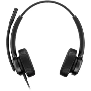 HP Poly Mission 425 kabelgebundenes Stereo-USB-Headset (schwarz, USB Type-C und Type-A, PU-Leder-Ohrpolster (Oberflächenmaterial))