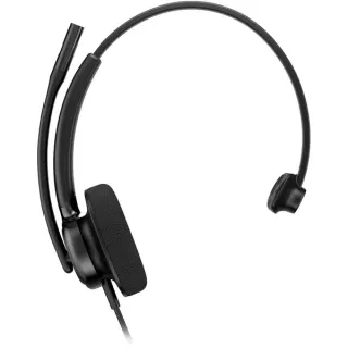 HP Poly Mission 415 Mono-USB-Headset Classic (kabelgebunden) (schwarz, USB Type-C und Type-A, Schaumstoff-Ohrpolster (Oberflächenmaterial))